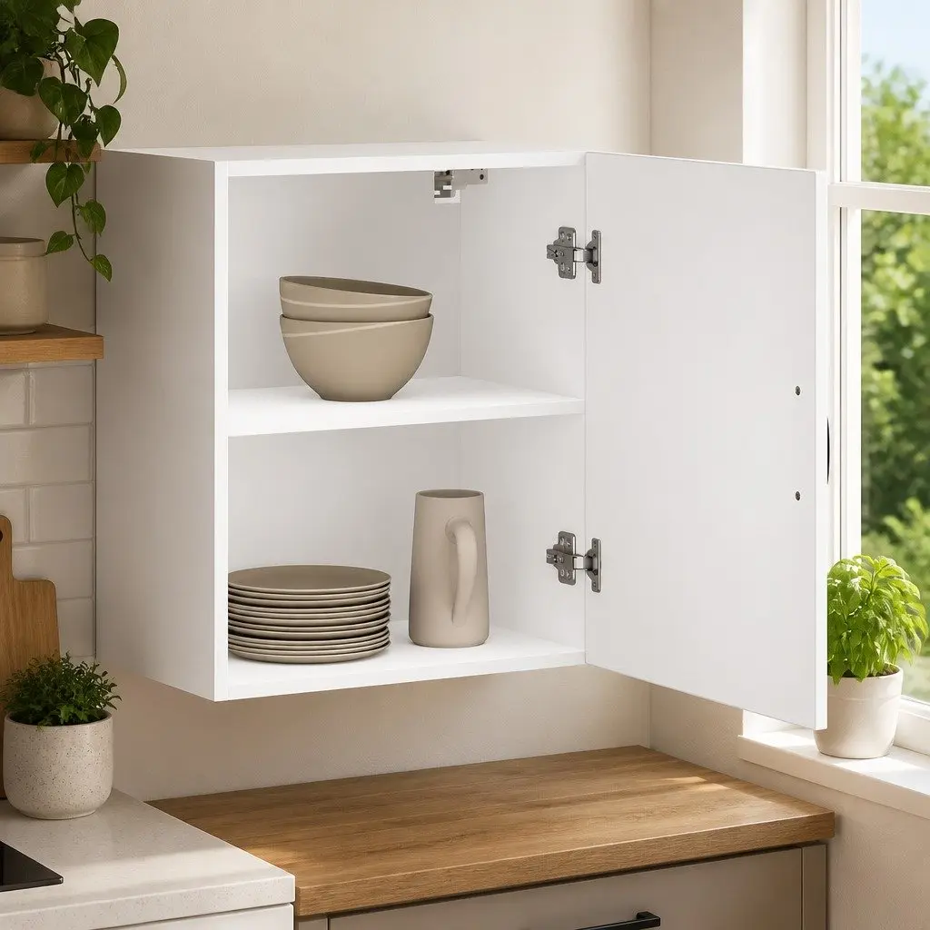 White Engineered Wood Kitchen Wall Cabinet