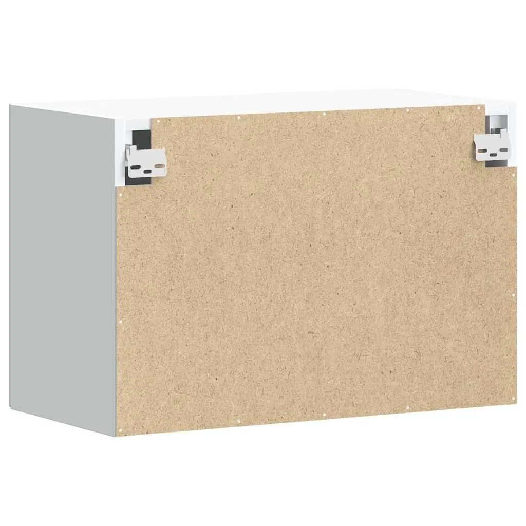 White Engineered Wood Wall Cabinet for Kitchens