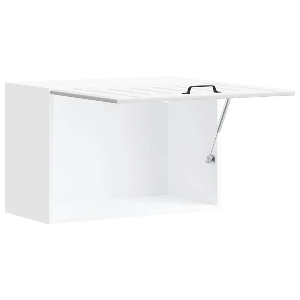 White Engineered Wood Wall Cabinet for Kitchens