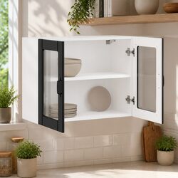Durable and Stylish Black Kitchen Wall Cabinet