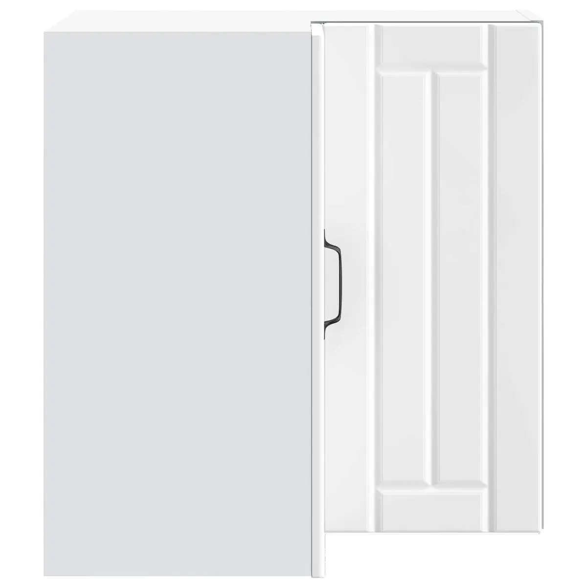 Kitchen Wall Corner Cabinet White Storage Cupboard Engineered Wood Organization