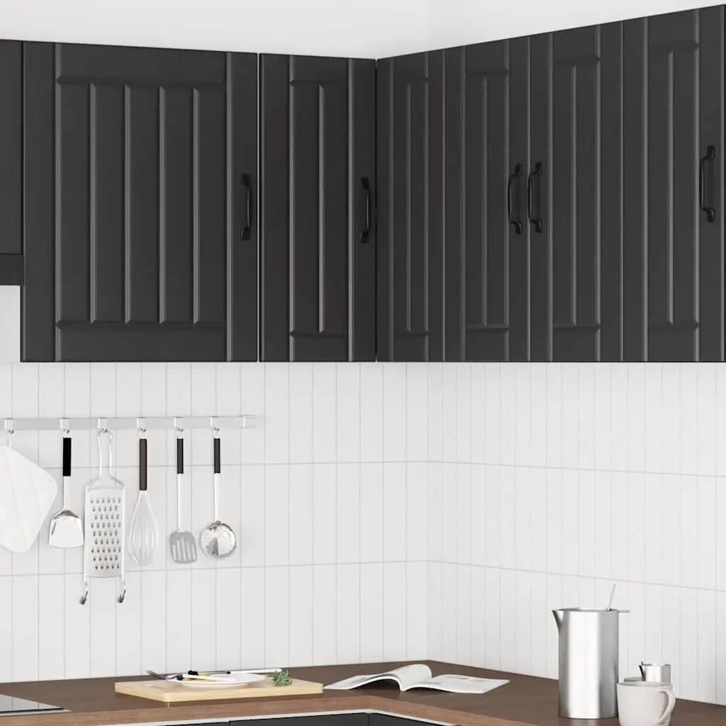 Black Kitchen Wall Corner Cabinet Storage