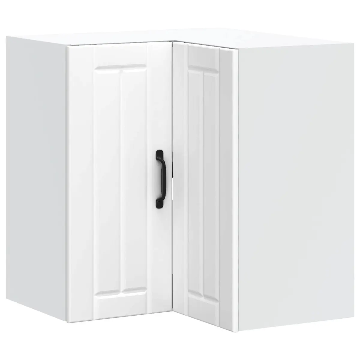 Kitchen Wall Corner Cabinet White High Gloss Engineered Wood Storage Cupboard