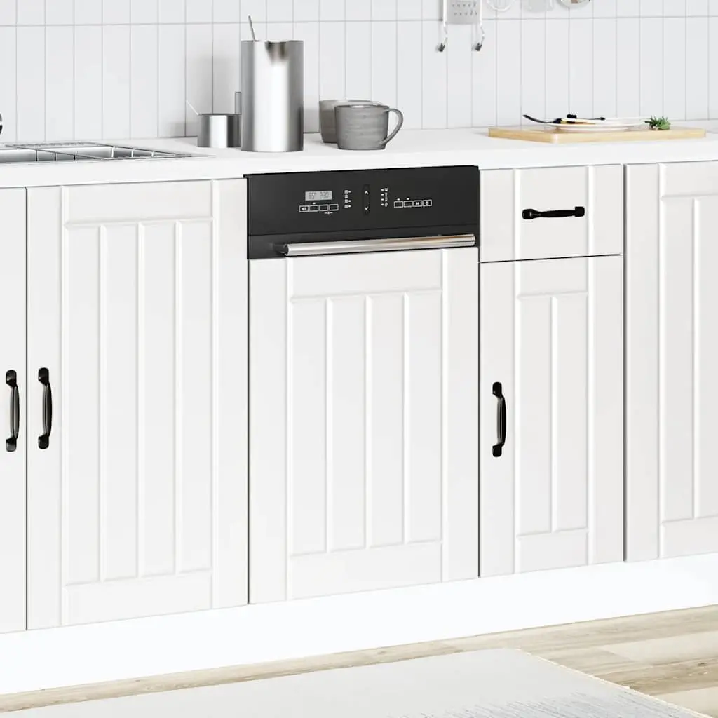 Dishwasher Panel White Engineered Wood Kitchen Cabinet Front Cover Protective