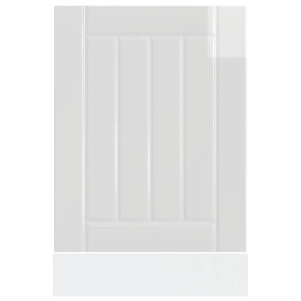 High Gloss White Engineered Wood Dishwasher Cover