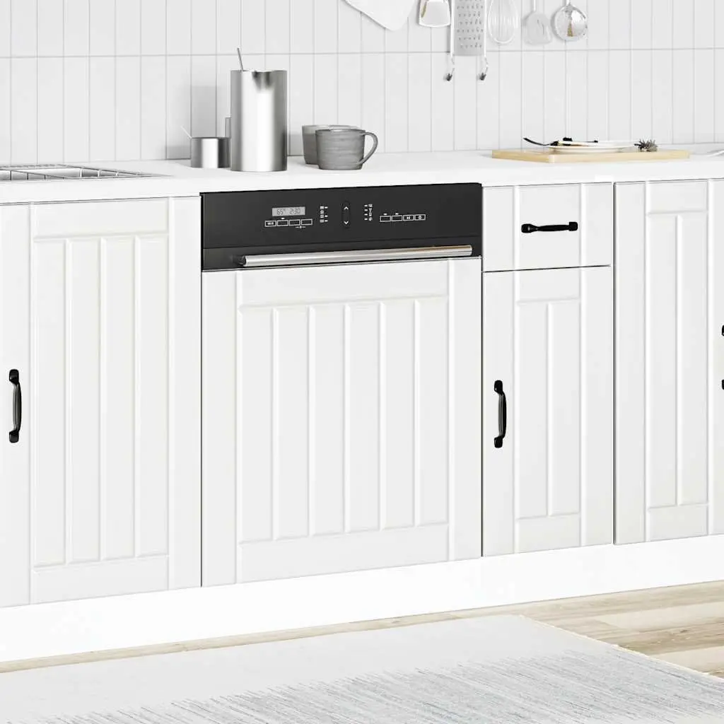 Engineered Wood Dishwasher Front Cover White Kitchen Panel
