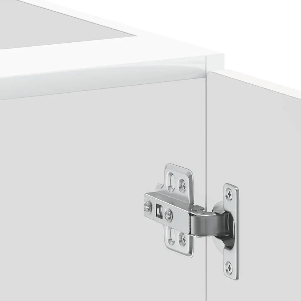 Kitchen Base Cabinet White Engineered Wood Storage Cupboard Adjustable Feet
