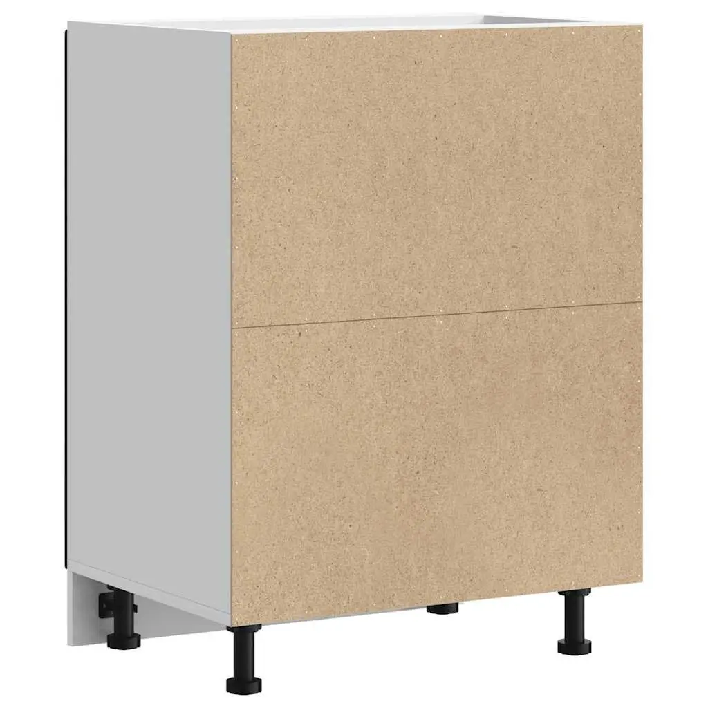 Kitchen Base Cabinet Storage Unit Engineered Wood Black Adjustable Feet