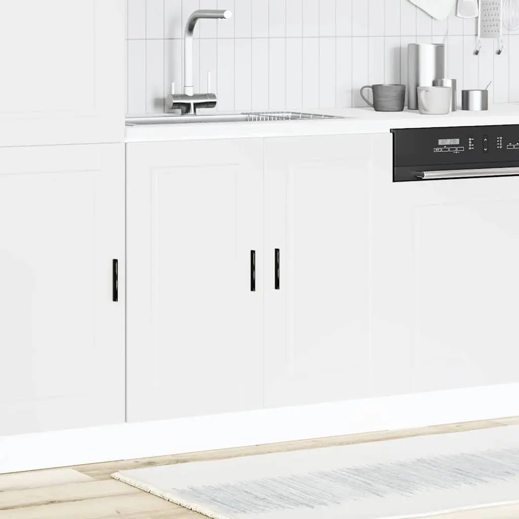 Sink Base Cabinet Kitchen Storage 80W x 46D x 81.5H cm White Engineered Wood