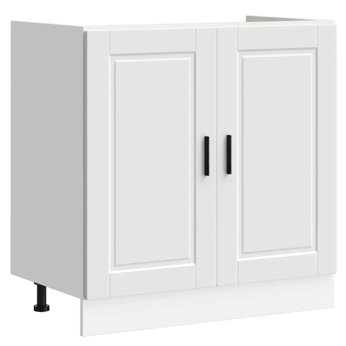 Sink Base Cabinet Kitchen Storage 80W x 46D x 81.5H cm White Engineered Wood