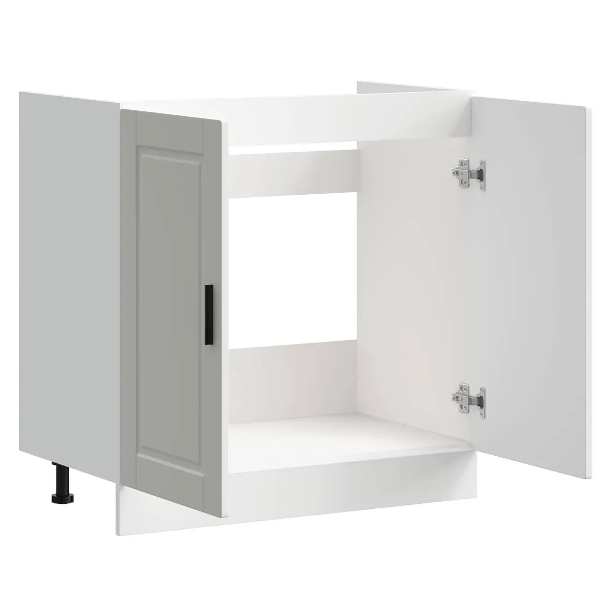 Sink Base Cabinet Kitchen Storage 80W x 46D x 81.5H cm White Engineered Wood