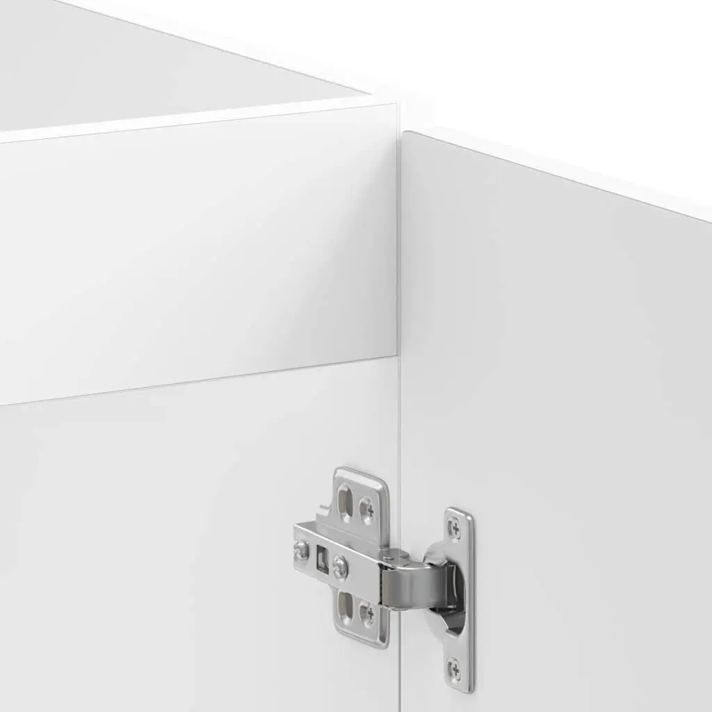 Sink Base Cabinet Kitchen Storage 80x46x81.5cm White High Gloss Engineered Wood