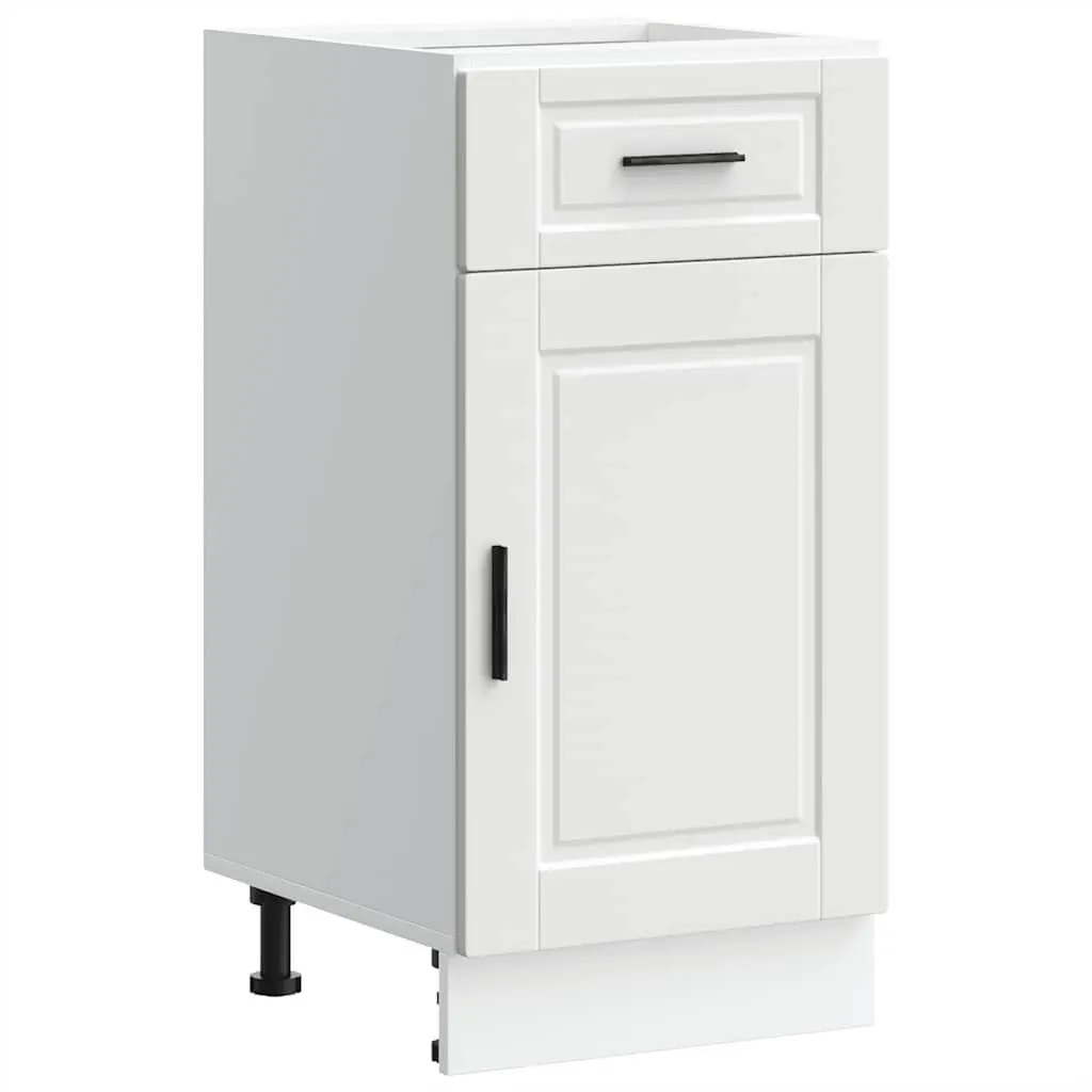 Kitchen Base Cabinet White Storage Cupboard Engineered Wood Adjustable Feet
