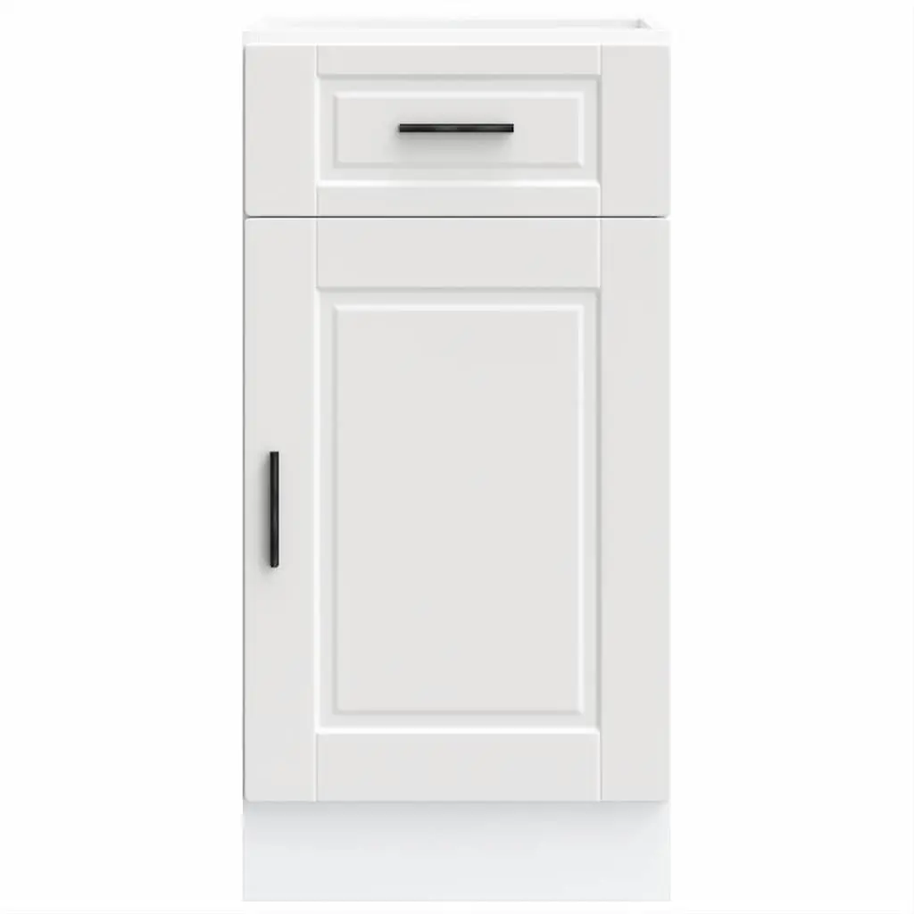Kitchen Base Cabinet White Storage Cupboard Engineered Wood Adjustable Feet