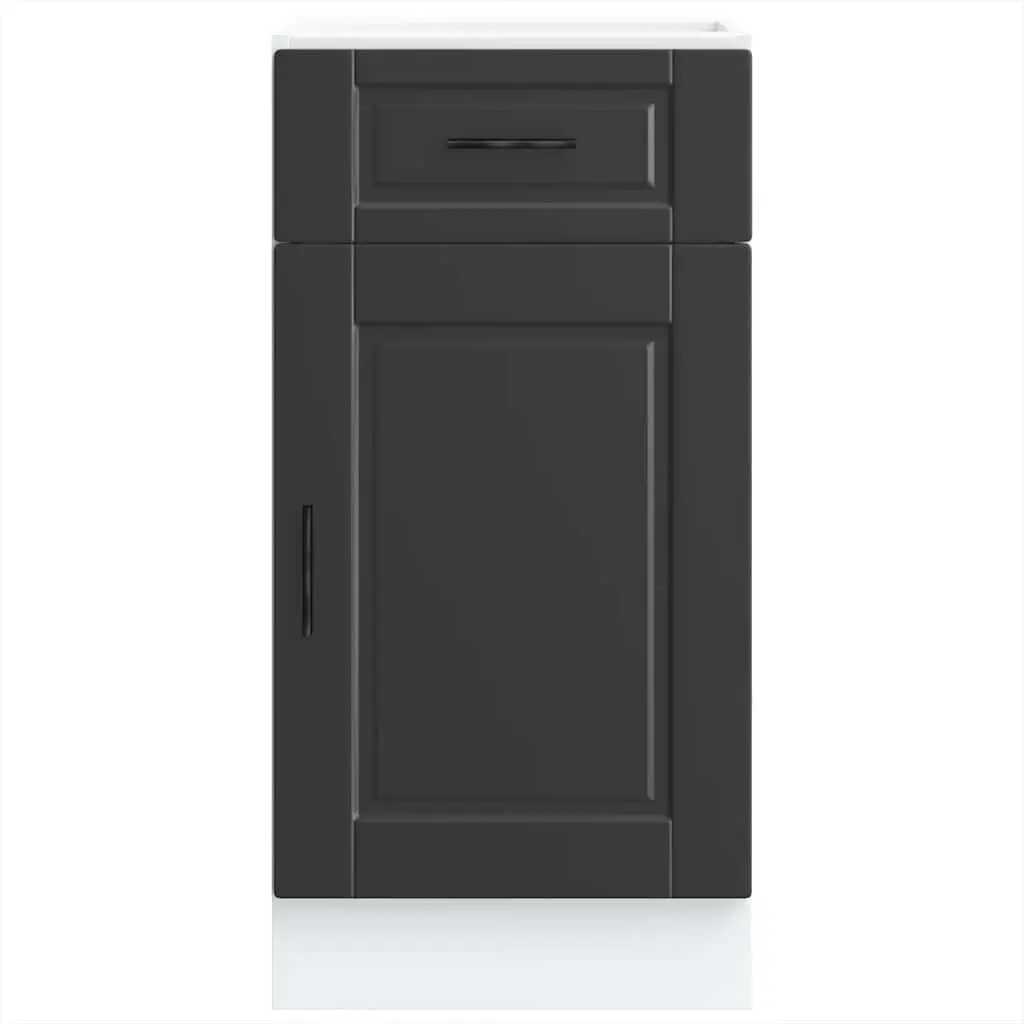 Kitchen Base Cabinet in Black Engineered Wood