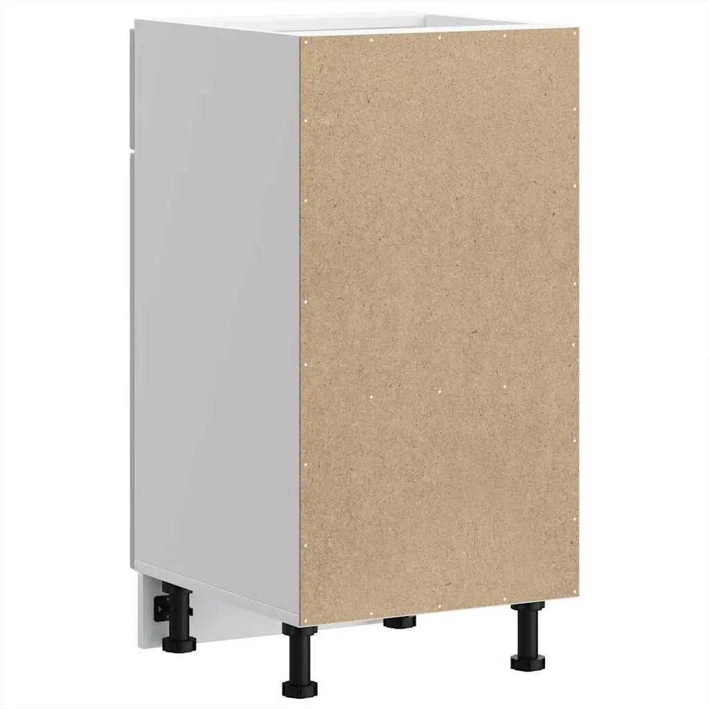 Kitchen Base Cabinet White High Gloss Engineered Wood Storage Cupboard Door