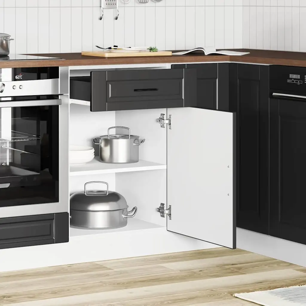 Black Kitchen Base Cabinet with Storage Space