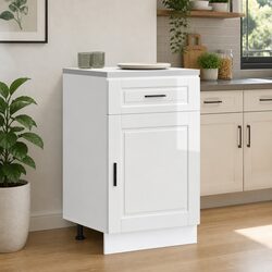 Reliable White Gloss Engineered Wood Kitchen Organizer