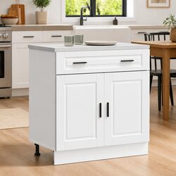 Reliable White Engineered Wood Cabinet for Your Kitchen