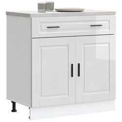 Reliable White High Gloss Engineered Wood Base Cabinet