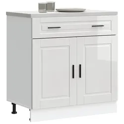 Reliable White High Gloss Engineered Wood Base Cabinet