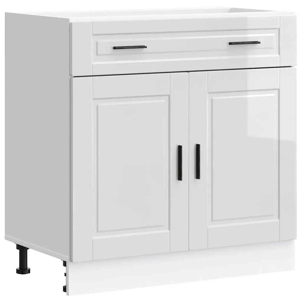 White High Gloss Engineered Wood Base Cabinet