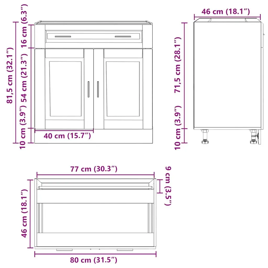 White High Gloss Engineered Wood Base Cabinet
