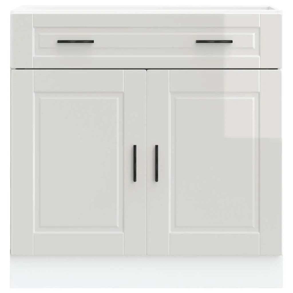 White High Gloss Engineered Wood Base Cabinet
