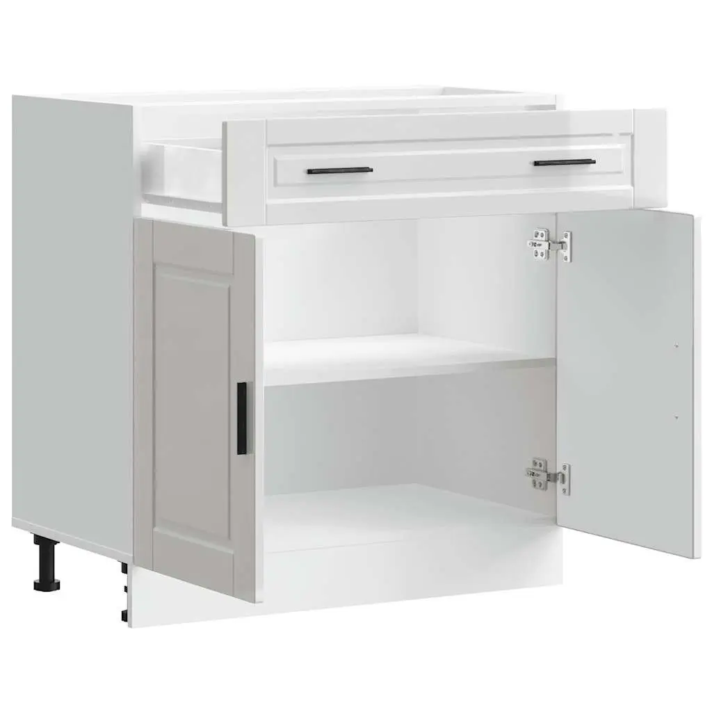 White High Gloss Engineered Wood Base Cabinet