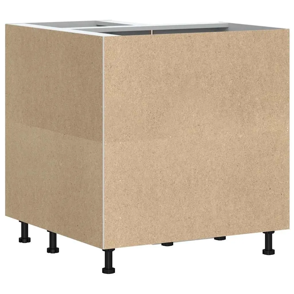 Kitchen Corner Base Cabinet Storage Organizer White Engineered Wood