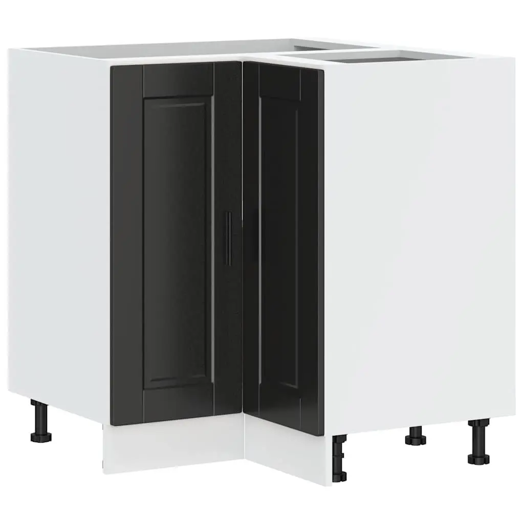 Black Corner Base Cabinet for Kitchen Storage