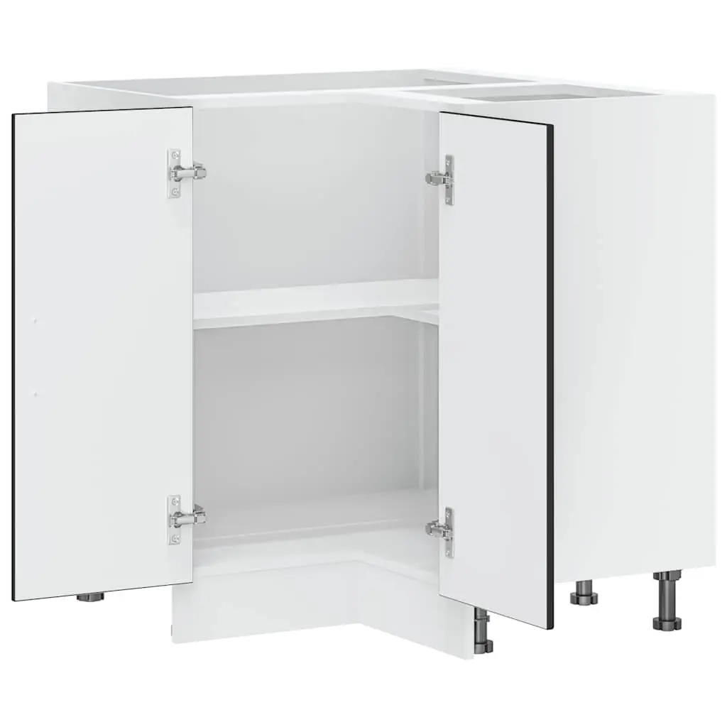 Black Corner Base Cabinet for Kitchen Storage