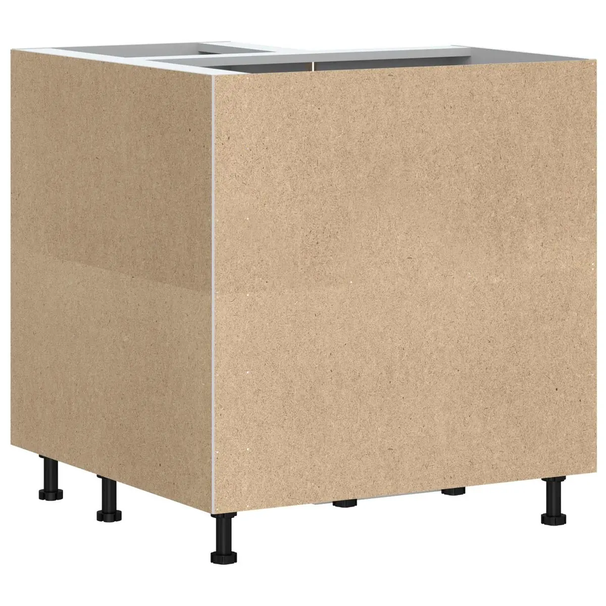 Kitchen Corner Base Cabinet White High Gloss Engineered Wood Storage Cupboard