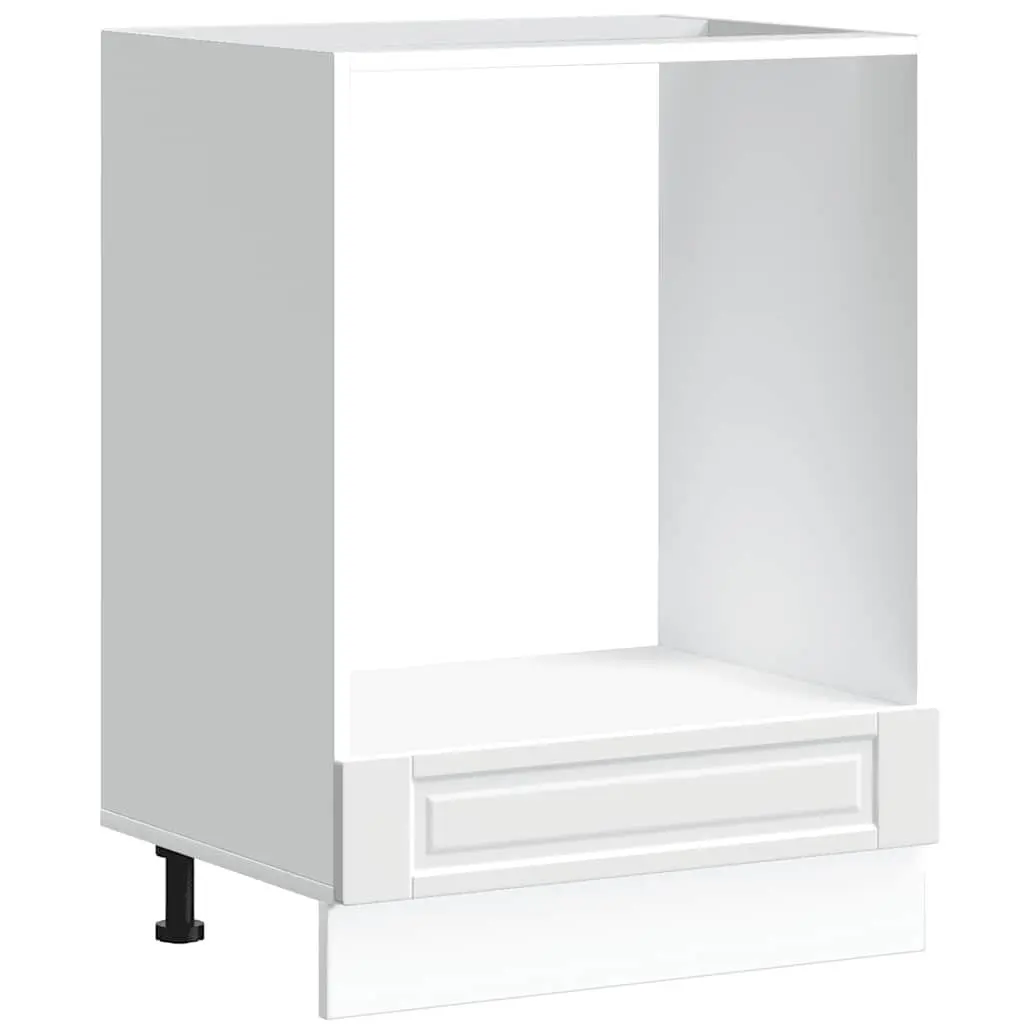 White Oven Cabinet Made of Engineered Wood