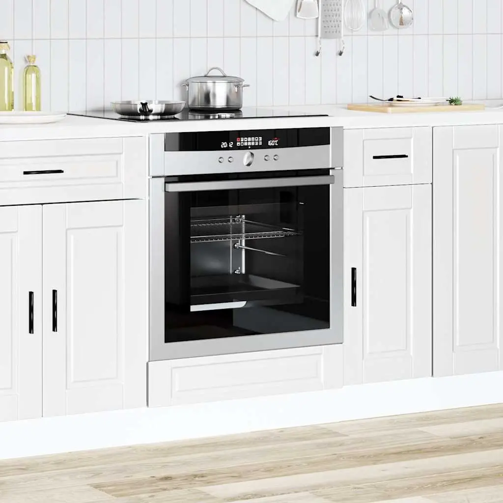 White Oven Cabinet Made of Engineered Wood