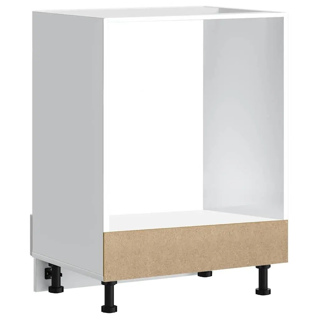 White Oven Cabinet Made of Engineered Wood
