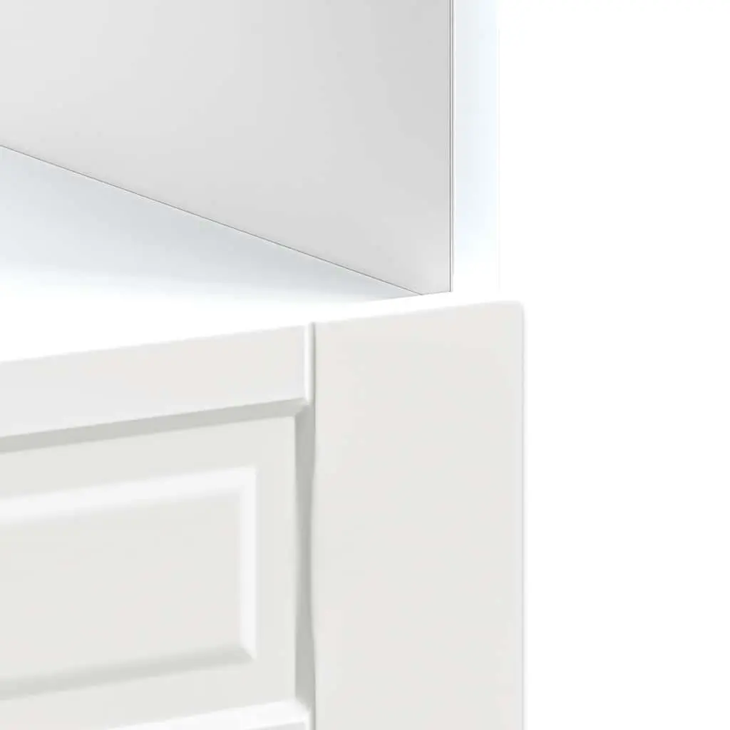 White Oven Cabinet Made of Engineered Wood