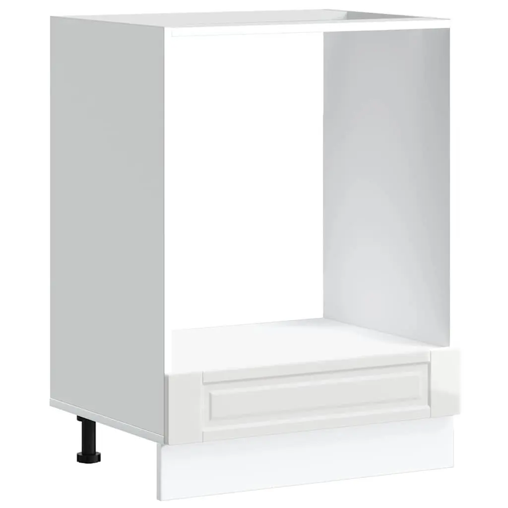 High Gloss White Engineered Wood Oven Cabinet