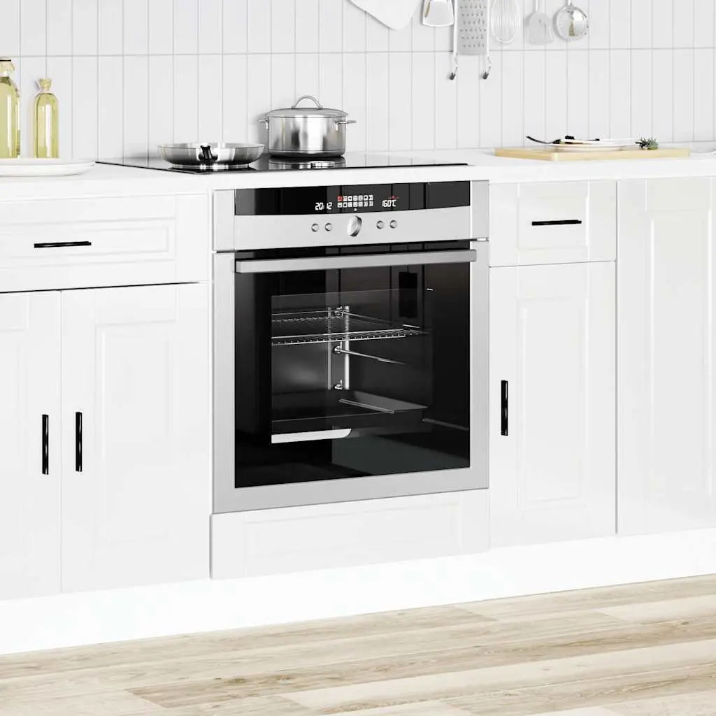 High Gloss White Engineered Wood Oven Cabinet
