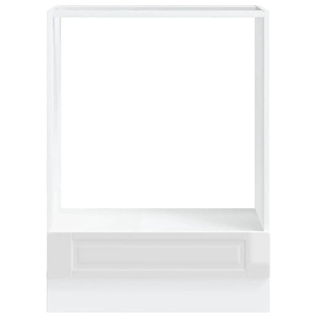 High Gloss White Engineered Wood Oven Cabinet