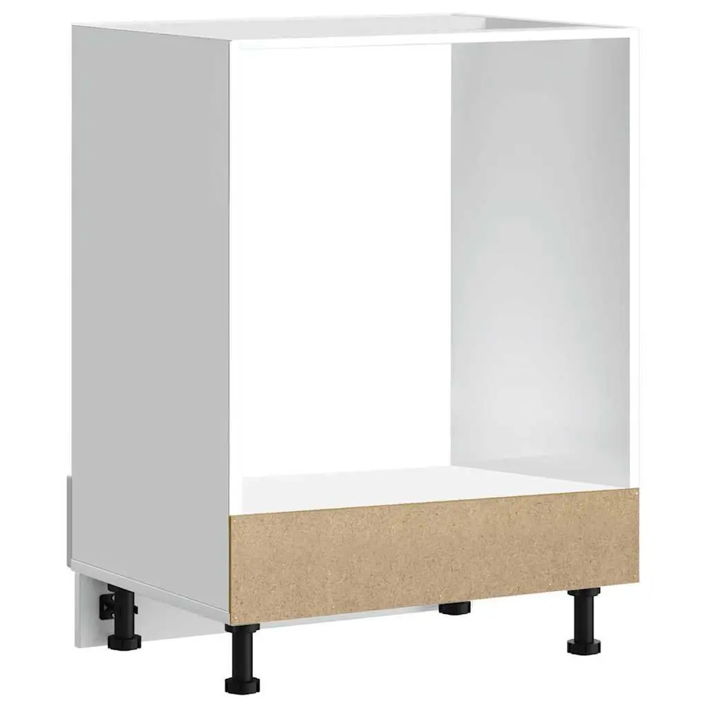 High Gloss White Engineered Wood Oven Cabinet