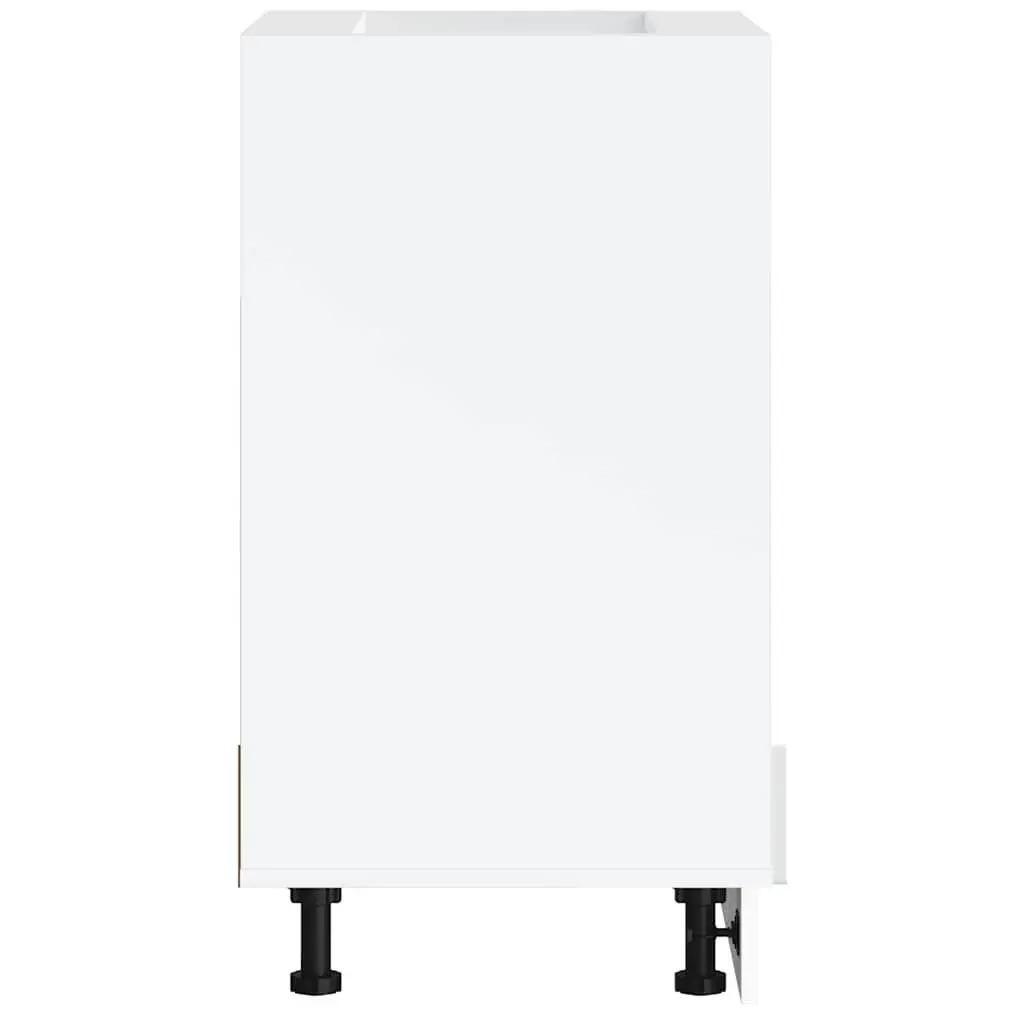 High Gloss White Engineered Wood Oven Cabinet