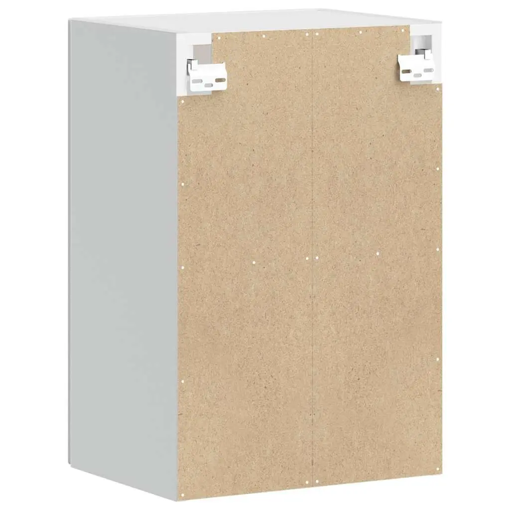 Kitchen Wall Cabinet Storage Unit Glass Door White Mounted