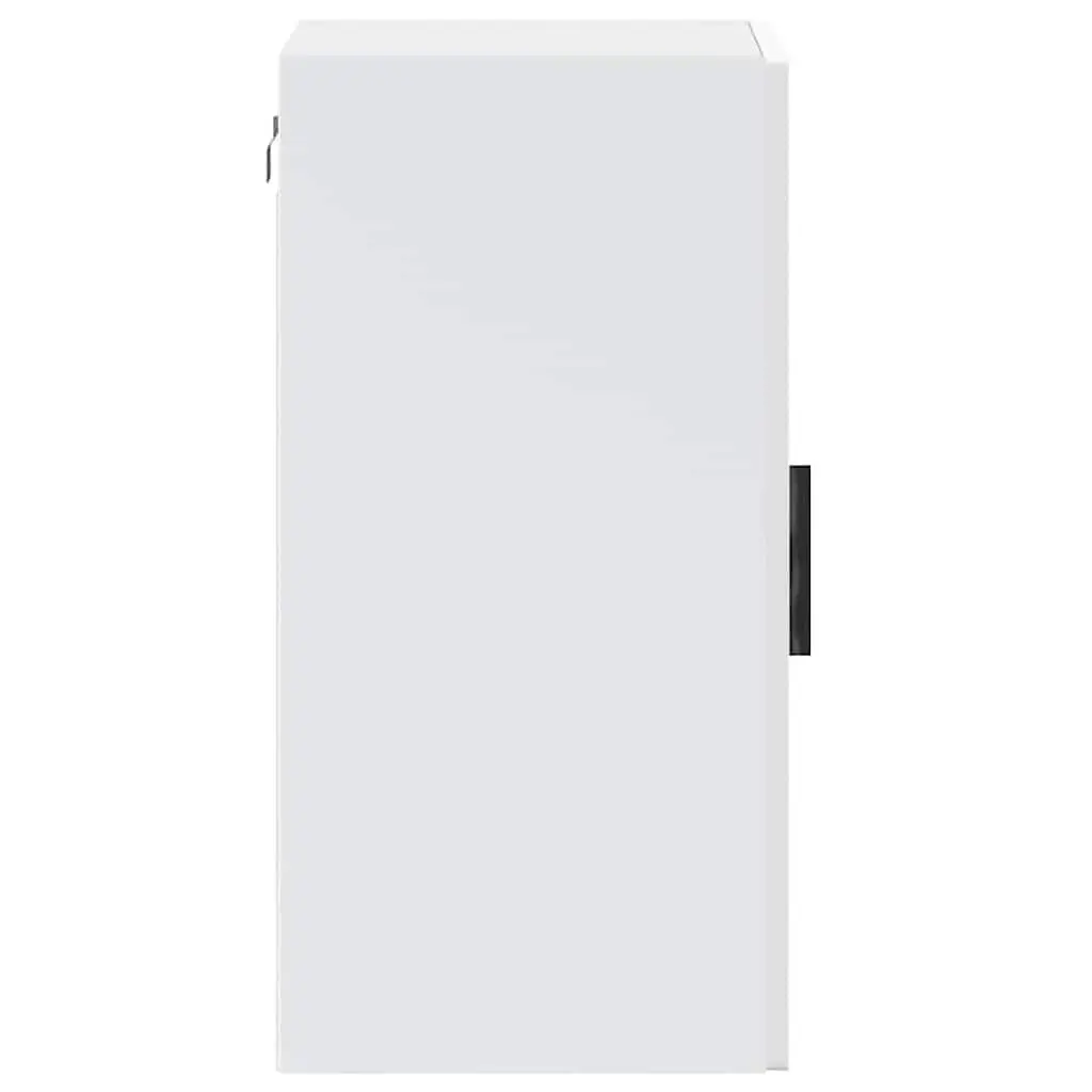 Kitchen Wall Cabinet Storage Unit Glass Door White Mounted