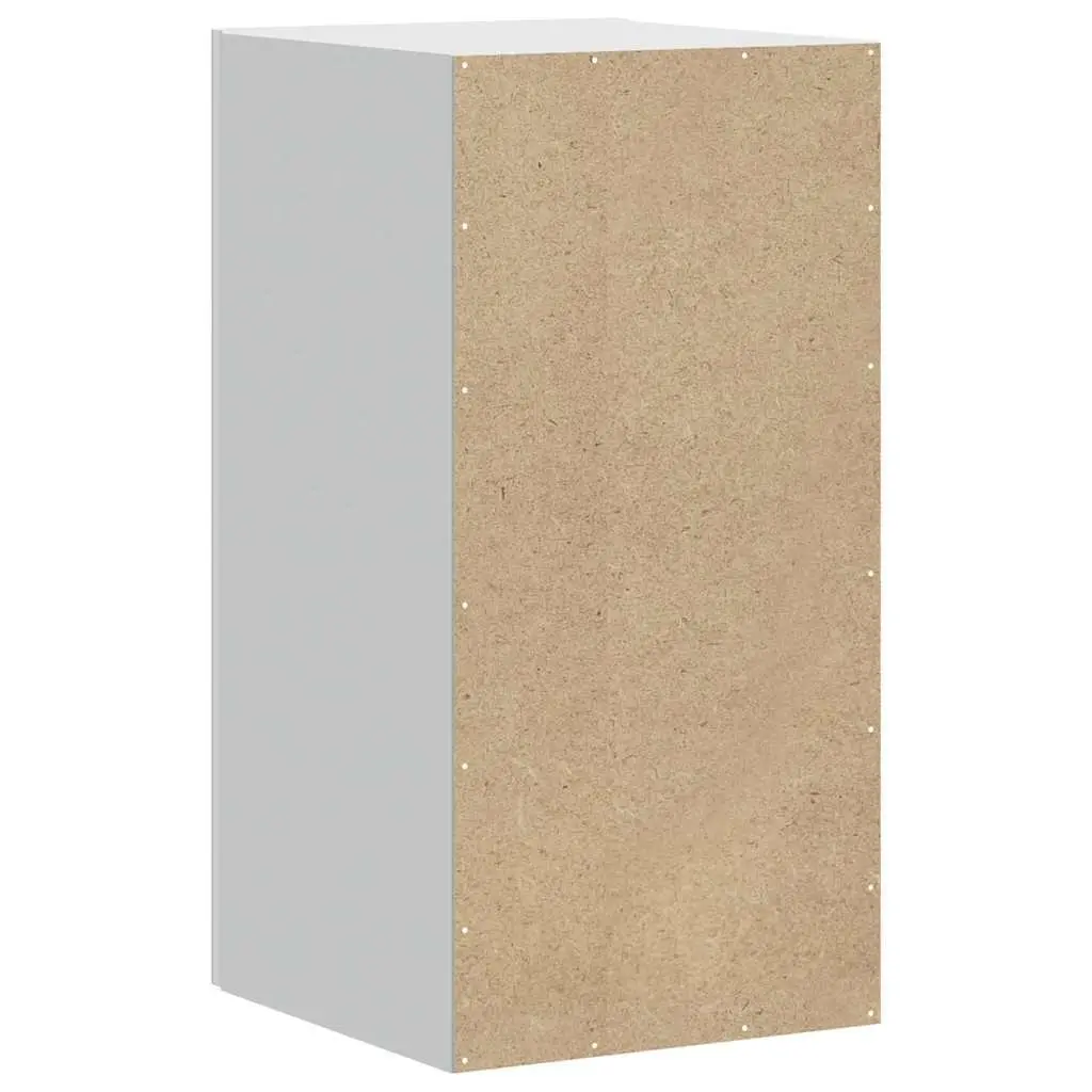 Wall Mounted Cabinet Kitchen Storage Organizer White Engineered Wood