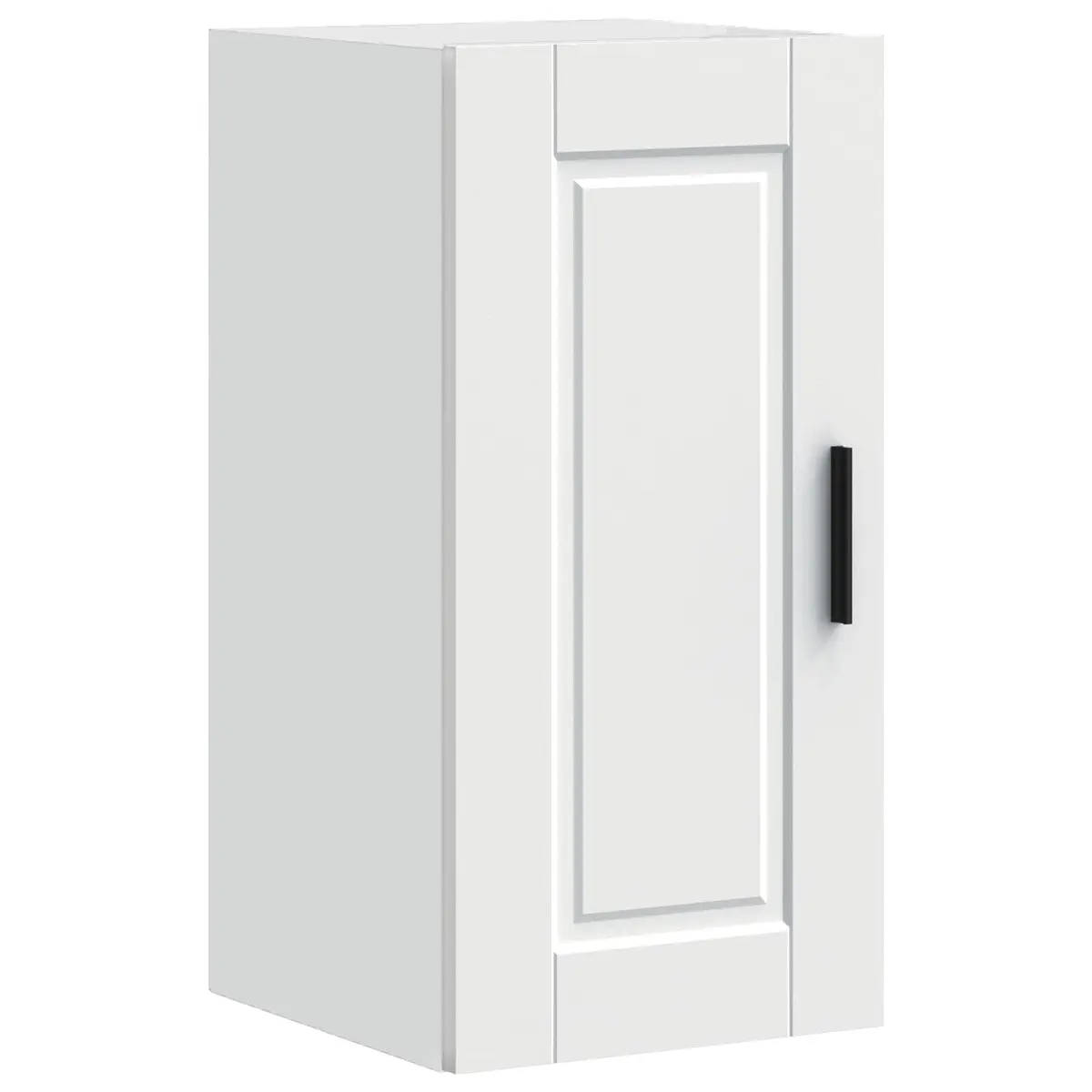 Wall Mounted Cabinet Kitchen Storage Organizer White Engineered Wood