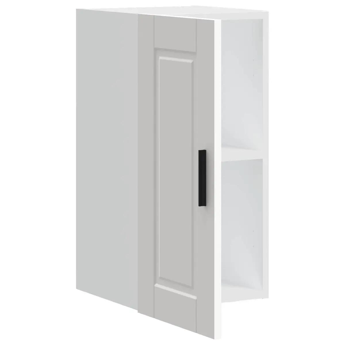 Wall Mounted Cabinet Kitchen Storage Organizer White Engineered Wood