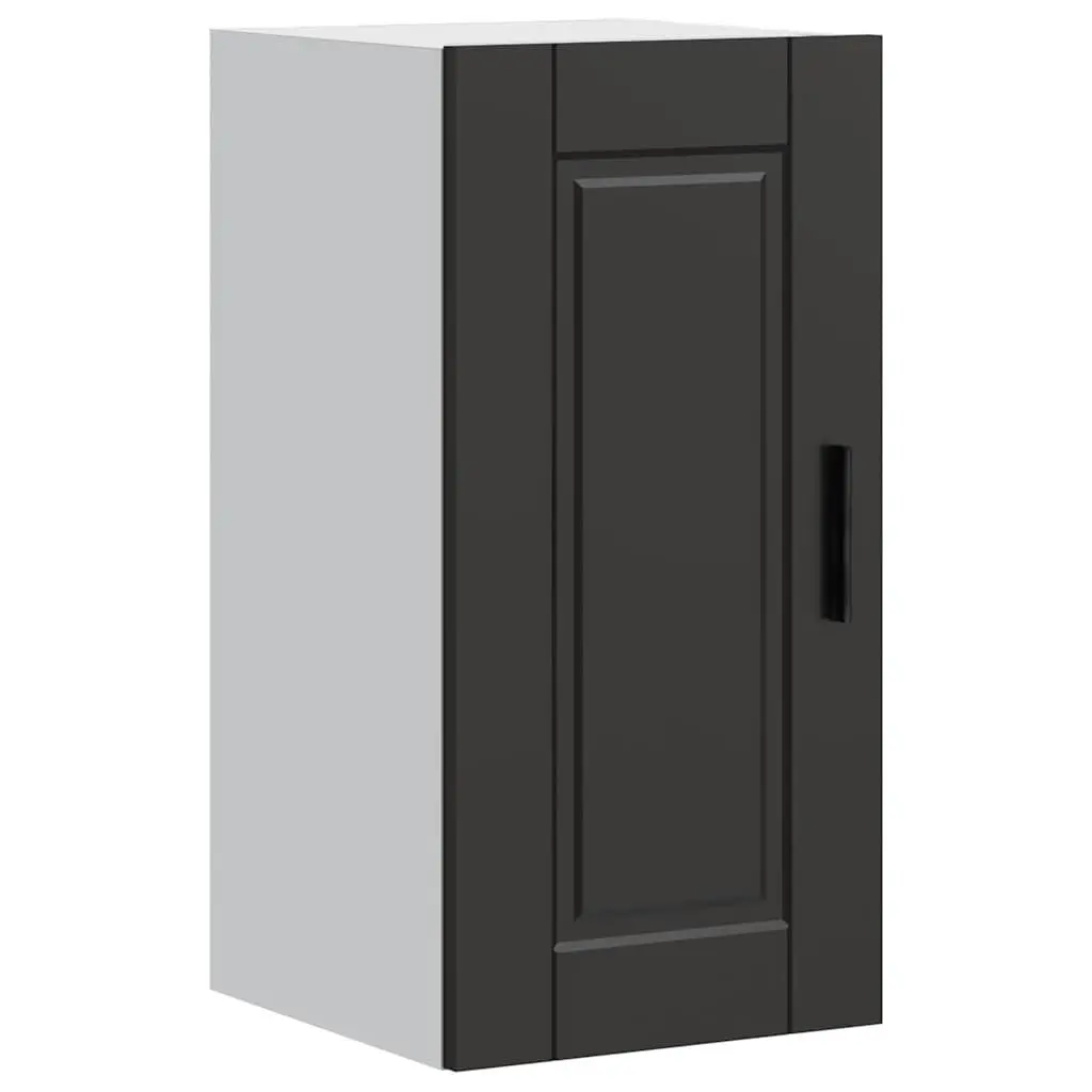 Black Engineered Wood Wall Cabinet