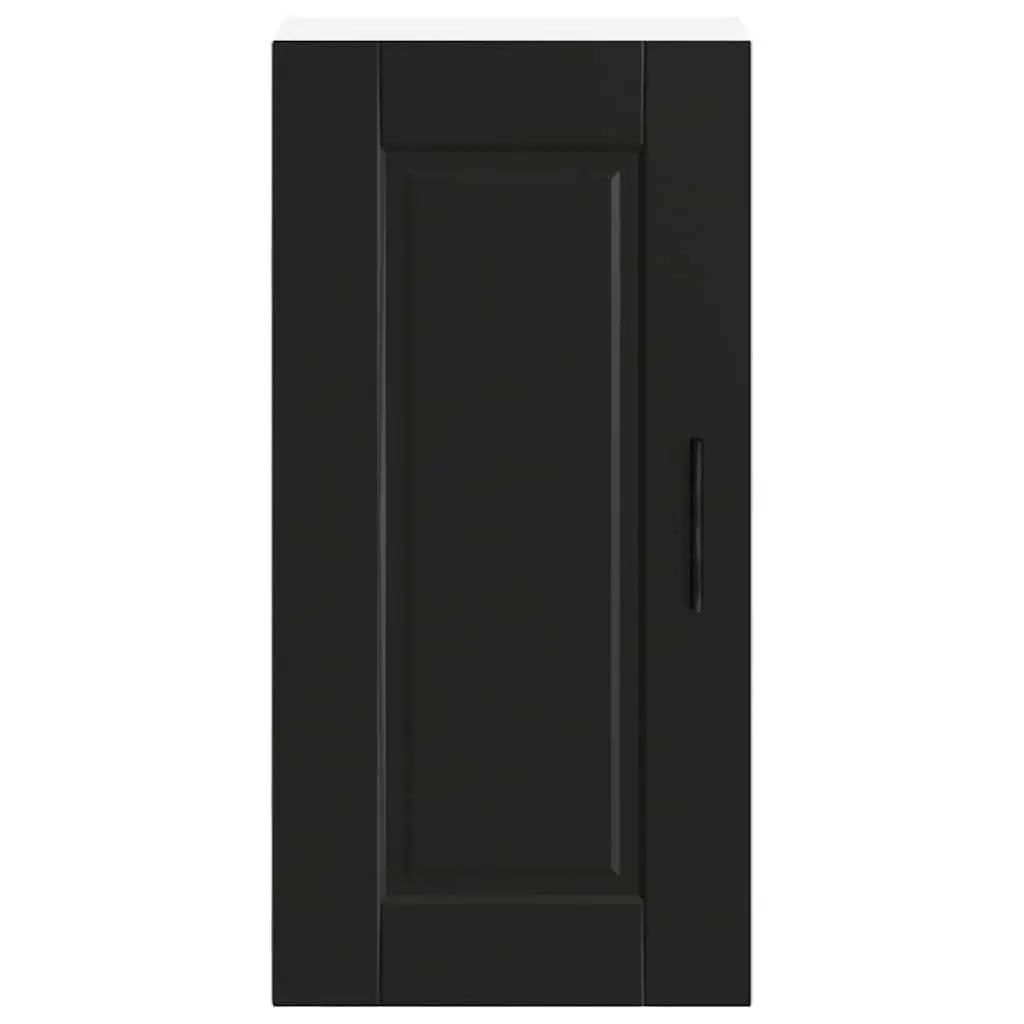 Black Engineered Wood Wall Cabinet