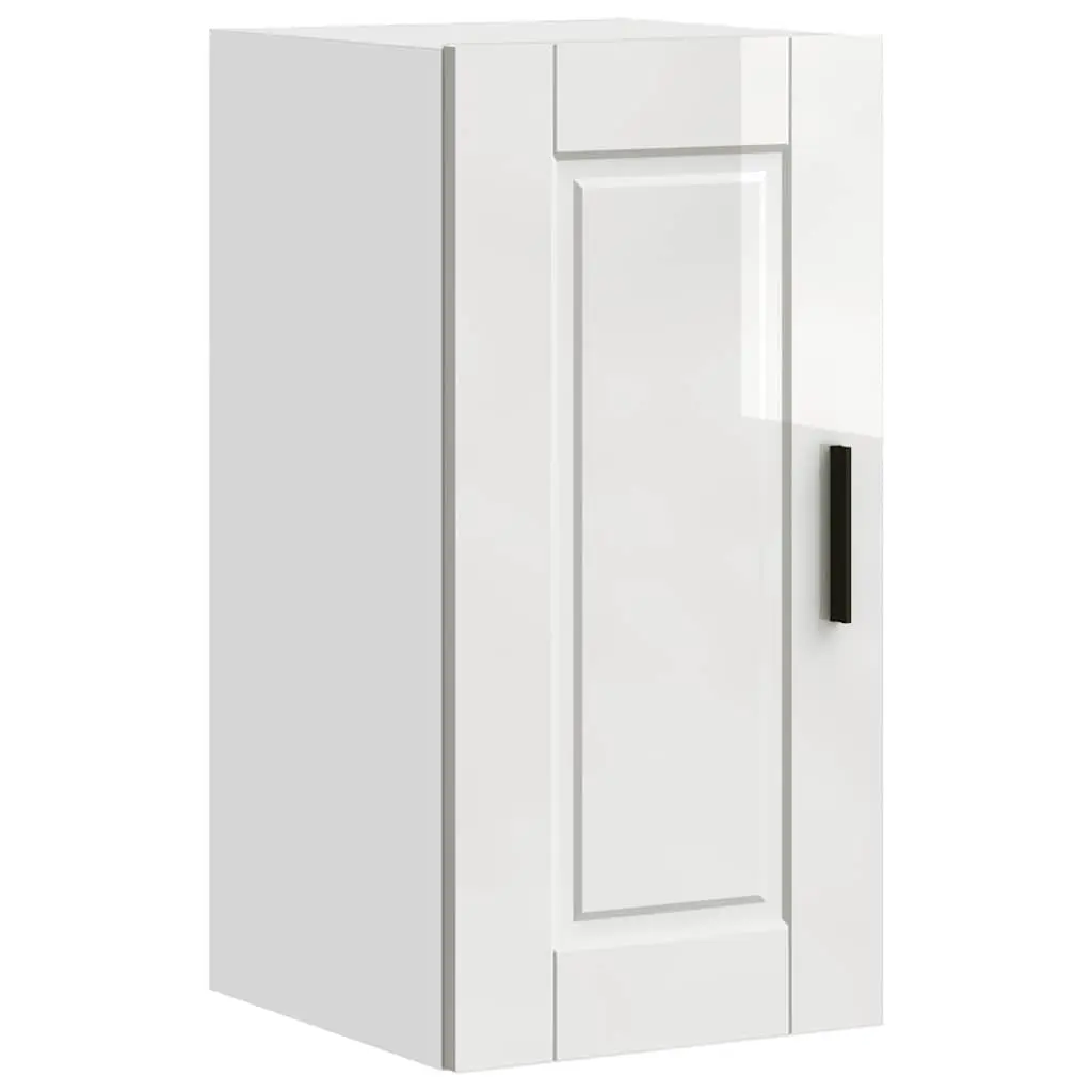 Kitchen Cabinet Wall-Mounted Storage Cupboard White High Gloss Engineered Wood